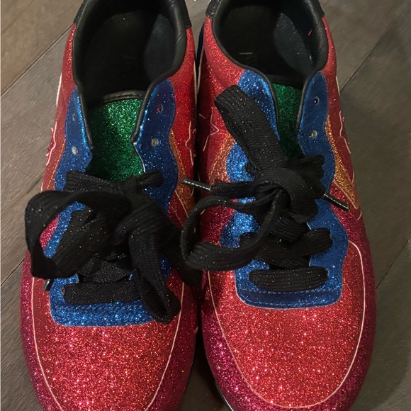 NEW Women's Size 6.5 Converse JW Anderson Thunderbolt OX Glitter Cherry B-Grade - Picture 3 of 7
